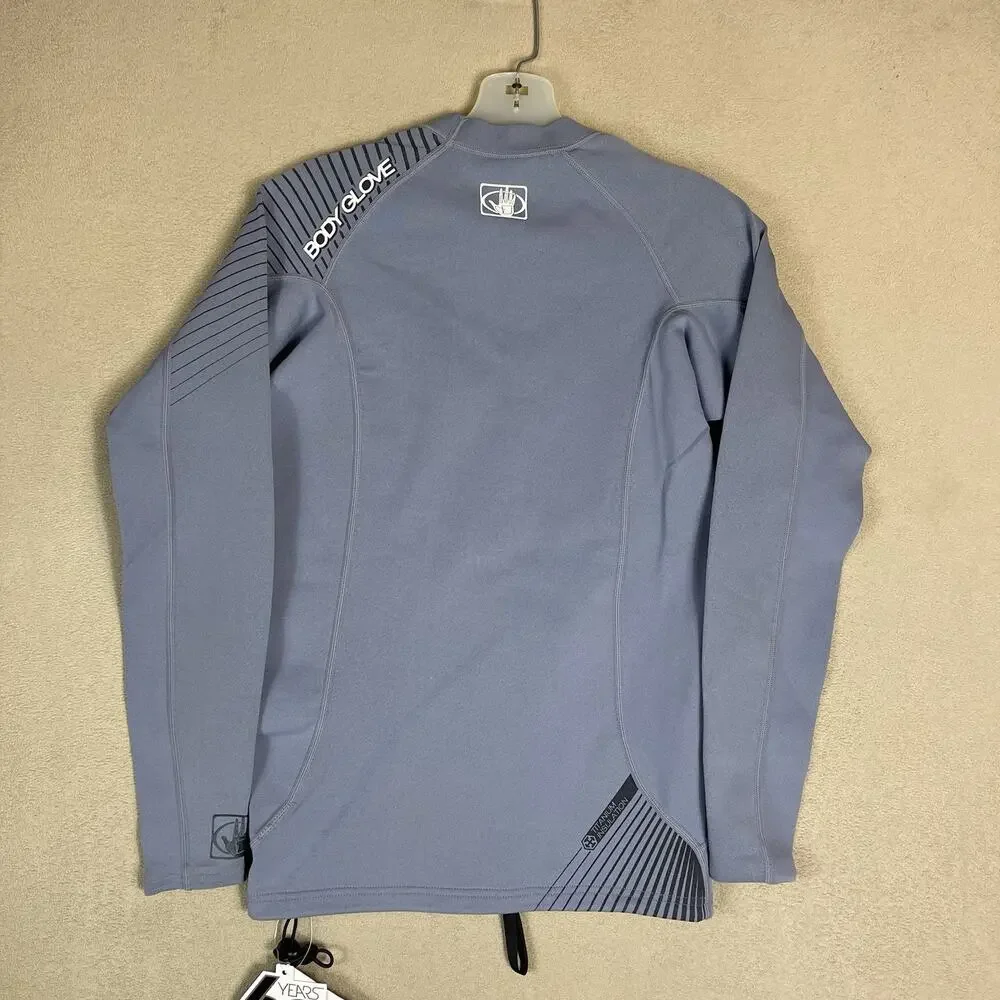 Body Glowe Shirt Mens S Gray Surf 0.5 mm‎ Insotherm Long Sleeve Titanium Stretch